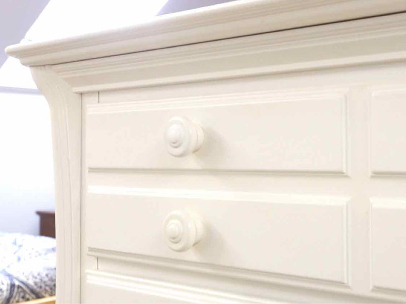 Romina Five Drawer White Chest