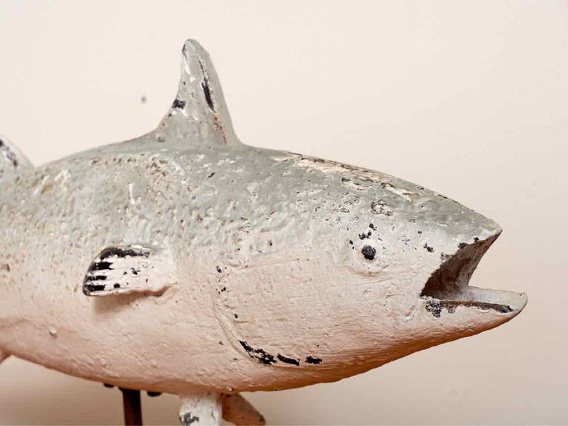 Resin Distressed Finish Tuna Sculpture