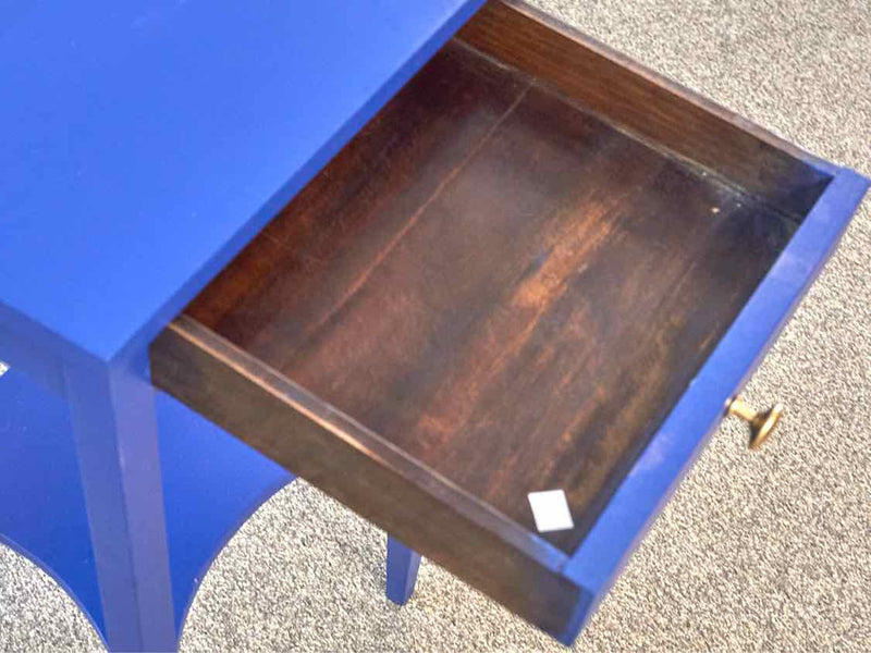 Royal Blue Side Table W/ One Drawer