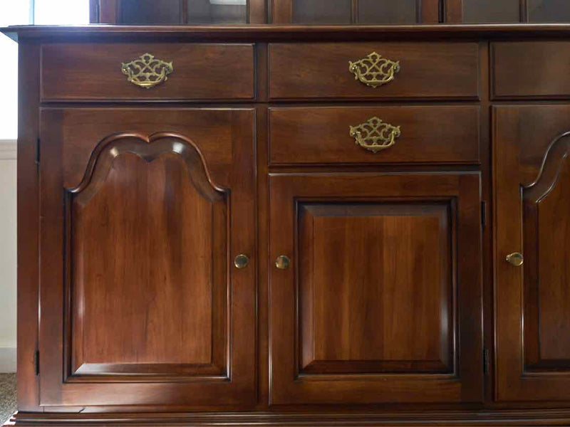 Colonial Cherry Two Piece China Cabinet