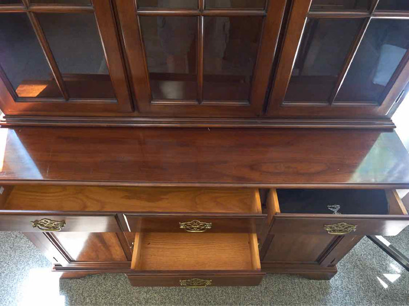 Colonial Cherry Two Piece China Cabinet