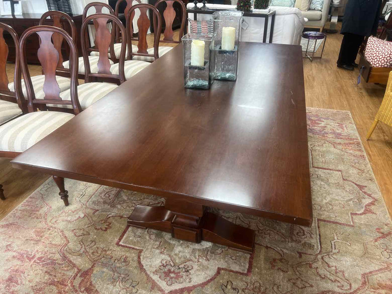 Ethan Allen Double Pedestal Dining Table