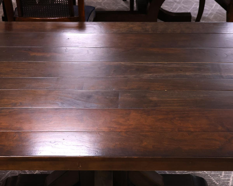 Rustic Trades ' Jameson' Walnut Dark Finish Pedestal Dining Table