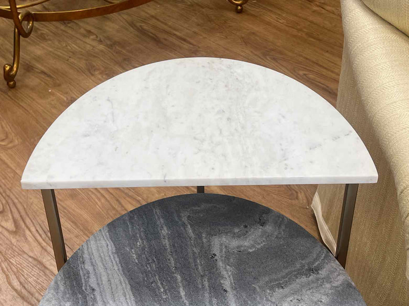 West Elm 'Geo' Marble Stepped Side Table