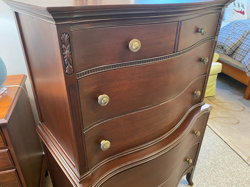 Serpentine Front Mahogany Chest