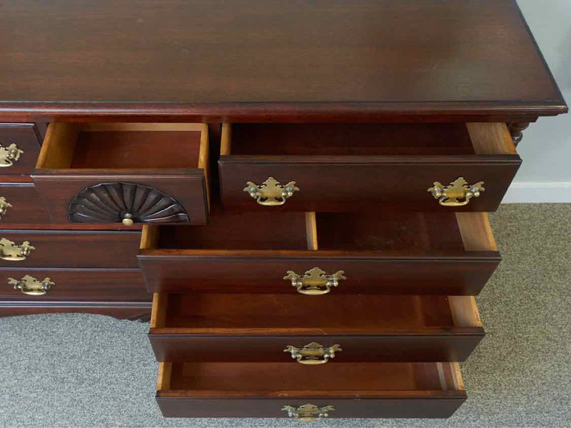 Solid Mahogany Nine Drawer Dresser