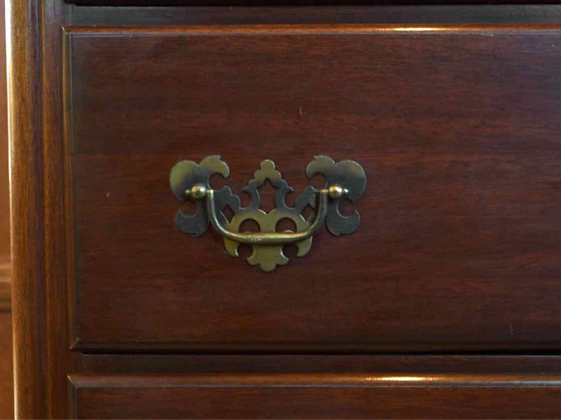 Mahogany 6 Drawer Chest with Column Sides & Chippendale Brass Handles