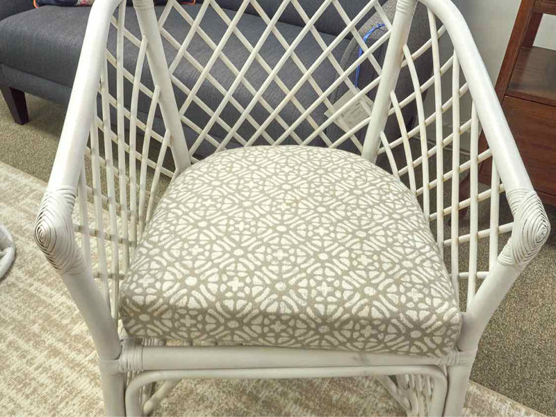 Pair of White Bamboo Accents Chairs