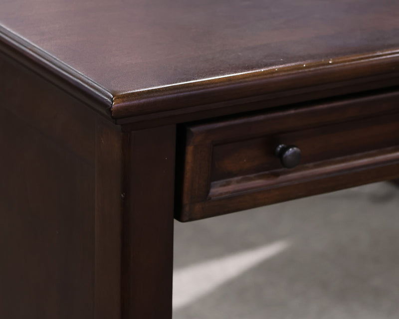 Boston Interiors Mackenzie Three Drawer Desk in Walnut Finish