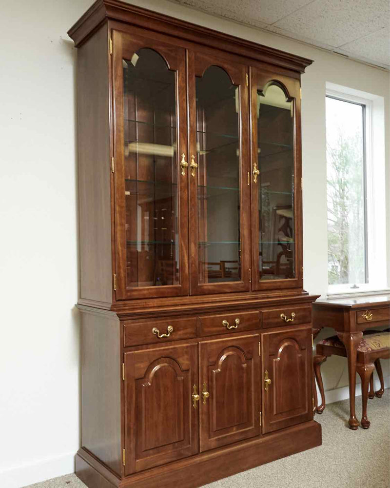 Stickley Cherry Lighted China Cabinet