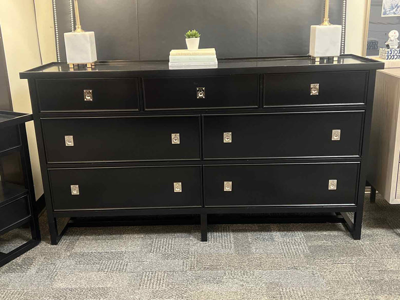 7-Drawer Black Dresser