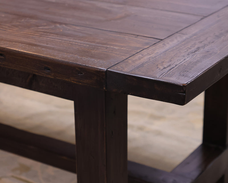 RH Farmhouse Reclaimed Wood Expanding Dining Table in Dark Finish