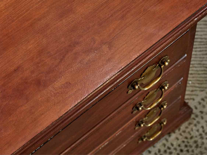 Henkel Harris  Solid Cherry 4 Drawer Nightstand with Chippendale Brass Hardware