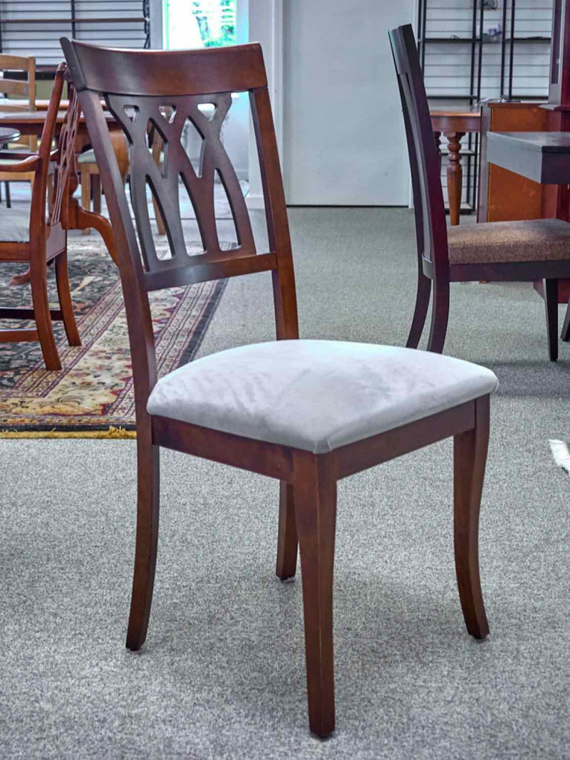 Boston Interiors Dark Cherry Table & Set of Six Chairs