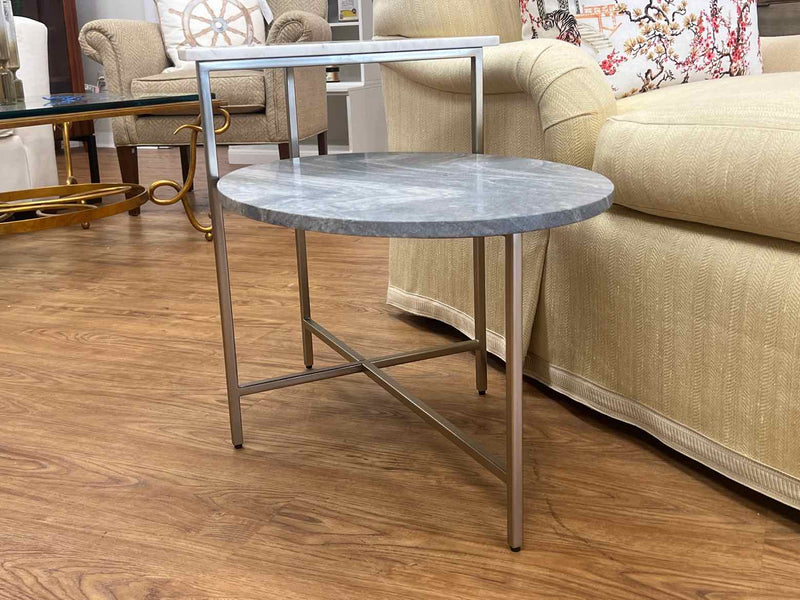 West Elm 'Geo' Marble Stepped Side Table