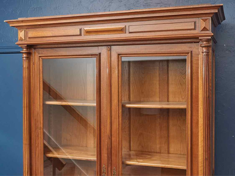 Library Display Cabinet in Pecan Finish