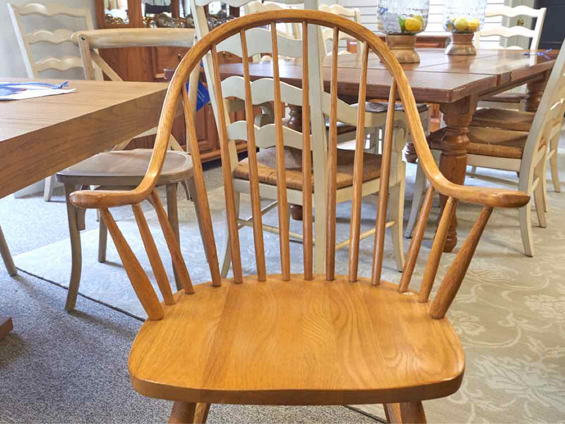 Eastern Butcher Block Table & Set of Six Chairs