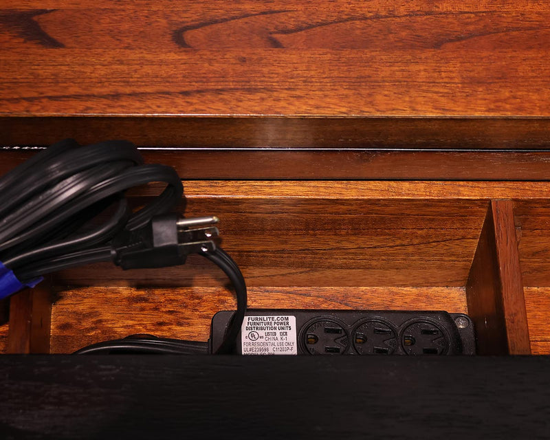 Arhaus Telegraph Executive Desk in Black & Natural Oak