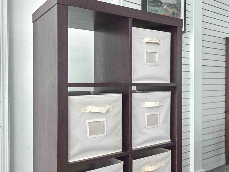 Walnut Finish 8 Cubby Storage Unit