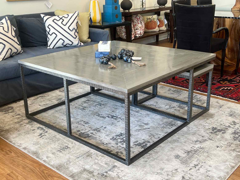 Grey Cocktail Table w/ Two Matching Nesting Tables