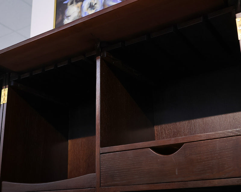 Crate & Barrel Bar Cabinet with Flip Top in Espresso Finish