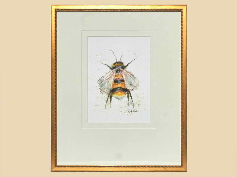 'Bee 2' in Gold Frame