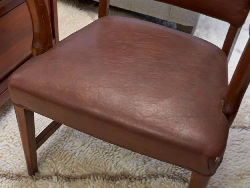 Brown Leather Desk Chair