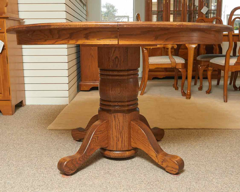 Round Solid Oak Dining Table