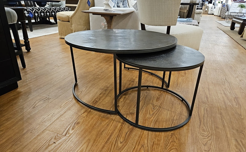 Pottery Barn Pair of 'Duke'  Nesting Cocktail Tables