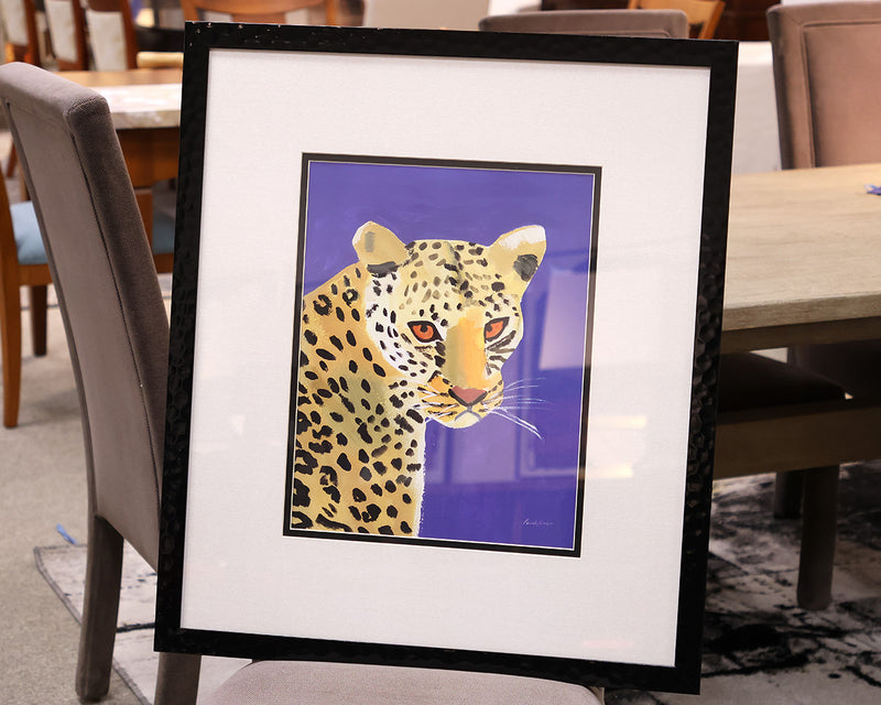 "Cheetah Tiger I" Double Matted Print in Black Frame