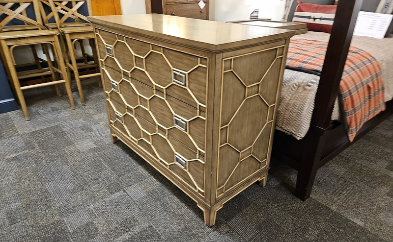 Weathered Grey Geometric Chest