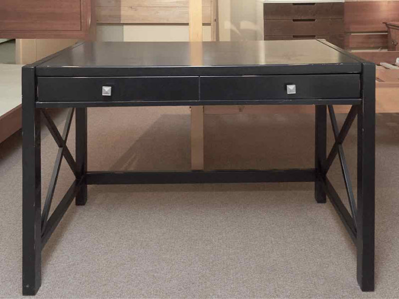 Black Finish 1 Drawer Writing Desk