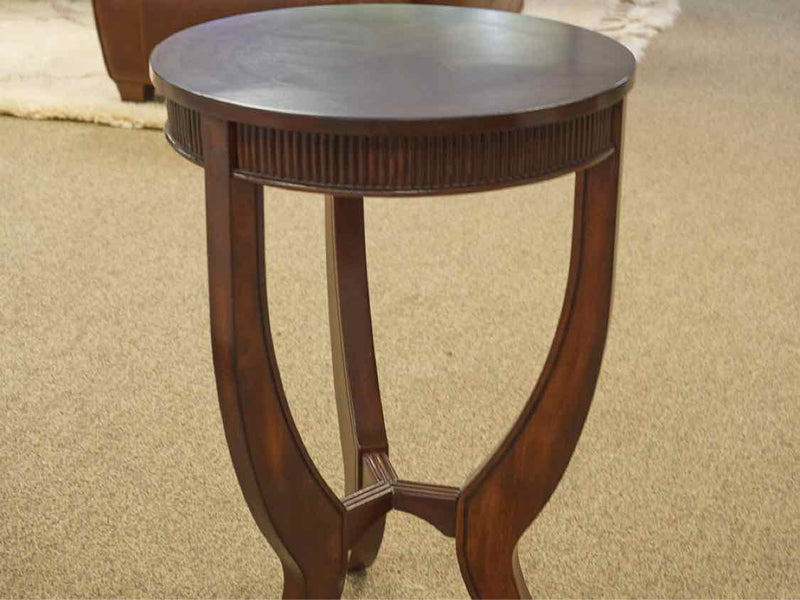 Contemporary Mahogany Accent Table