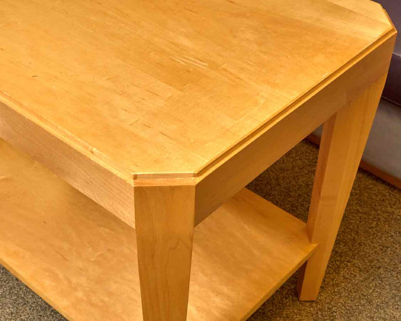 Maple Side Table w/ Shelf