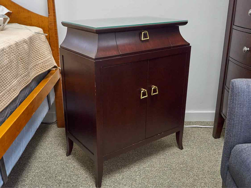 Pair of Contemporary Bedside Chests in Espresso