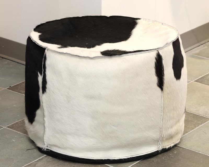 MG+BW Cow Hide Ottoman