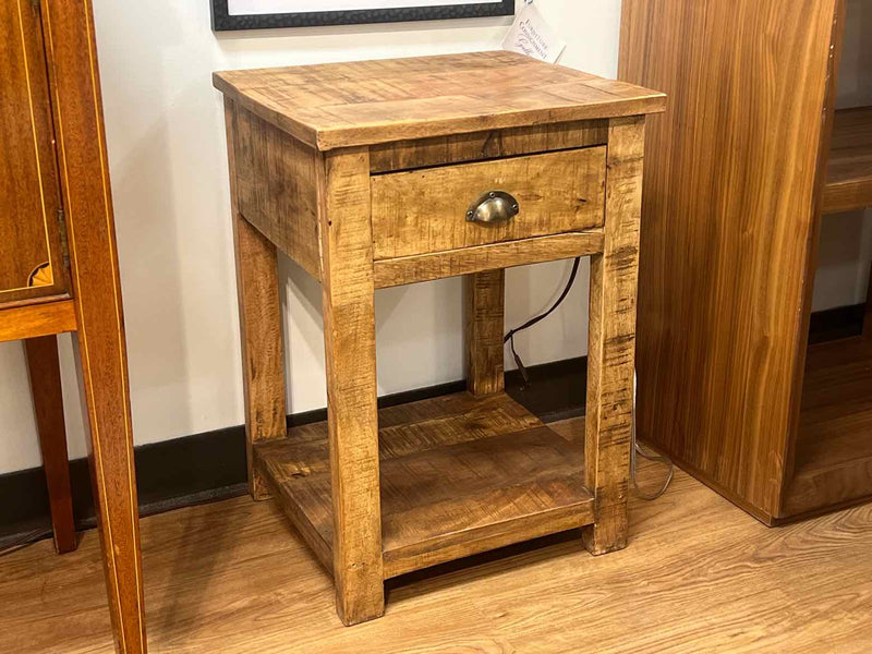 Rustic 1 Drawer Side Table