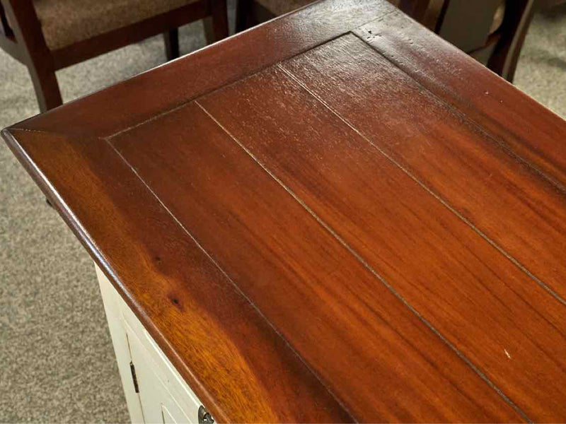 Rustic Plank Top Sideboard in Cream