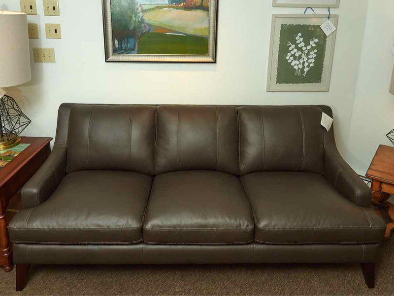 Macy's 'Aspen Dark Brown' Leather  Sofa