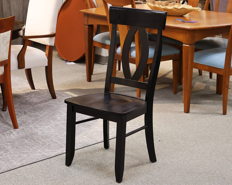 Set of 4 Dining Chairs in Black Finish