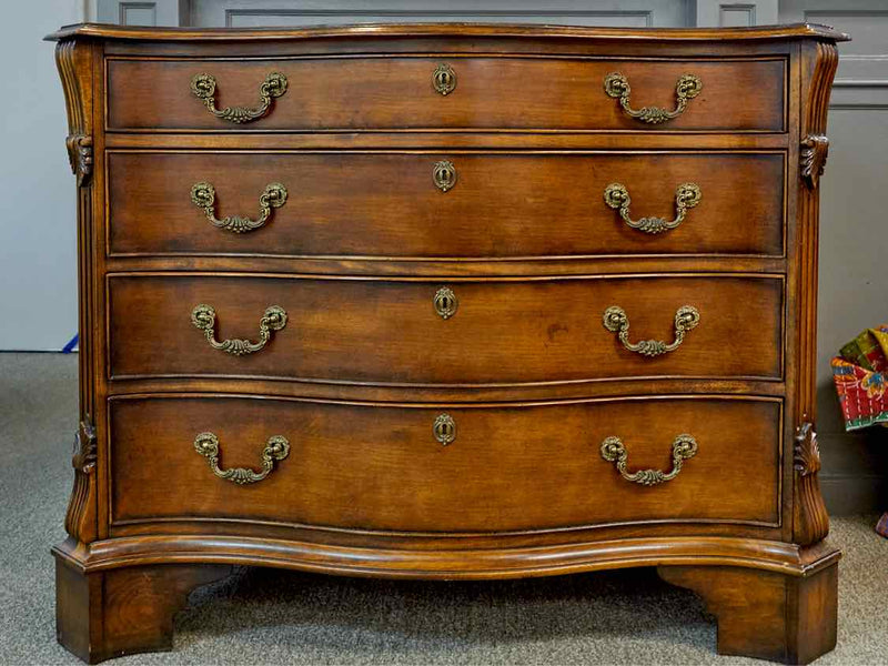 Henredon Mahogany Serpentine Front Accent Chest