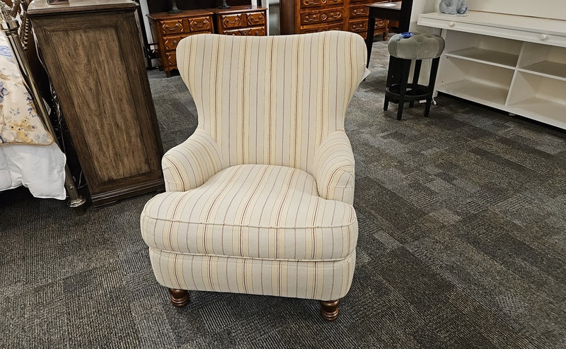 Striped Wing Chair