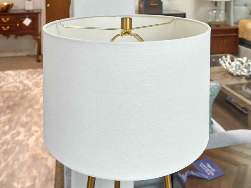 Contemporary Open Brass Table Lamp