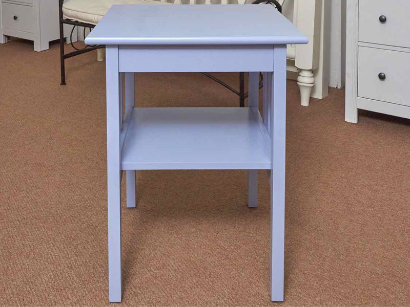 Pair Of Maine Cottage 'Periwinkle Blue' Finish Nightstand Table With Lower Shelf