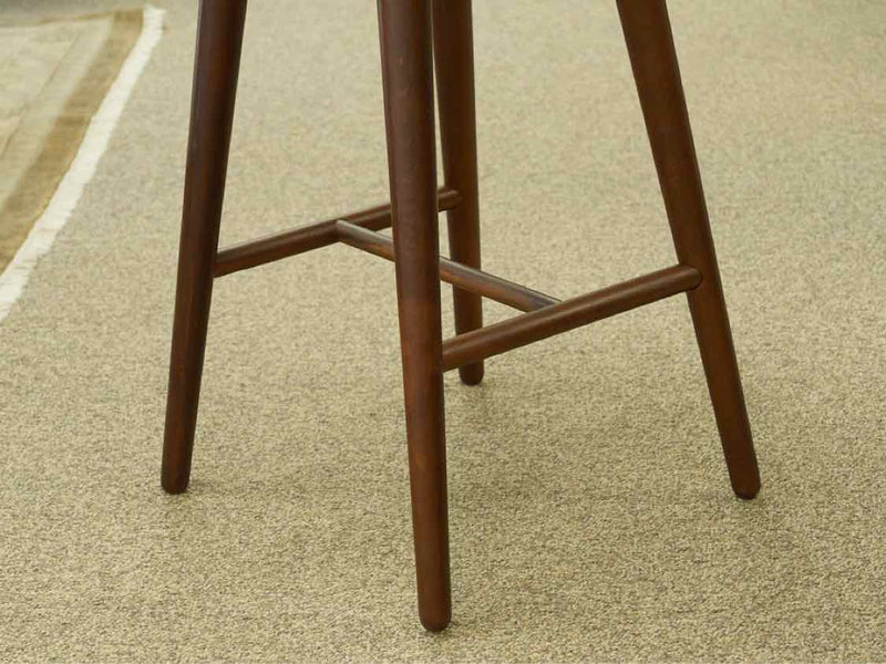 Set of Three 'Sede' Counter Stools in Black Leather