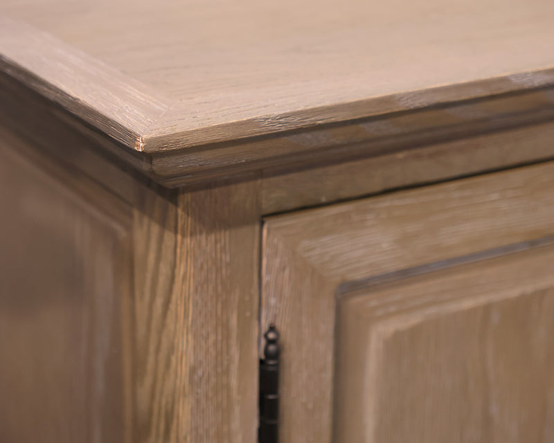 RH French 4-Door 72" Sideboard in Grey Drifted Oak Finish