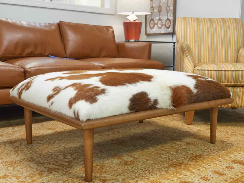 Circle Furniture Cowhide Ottoman