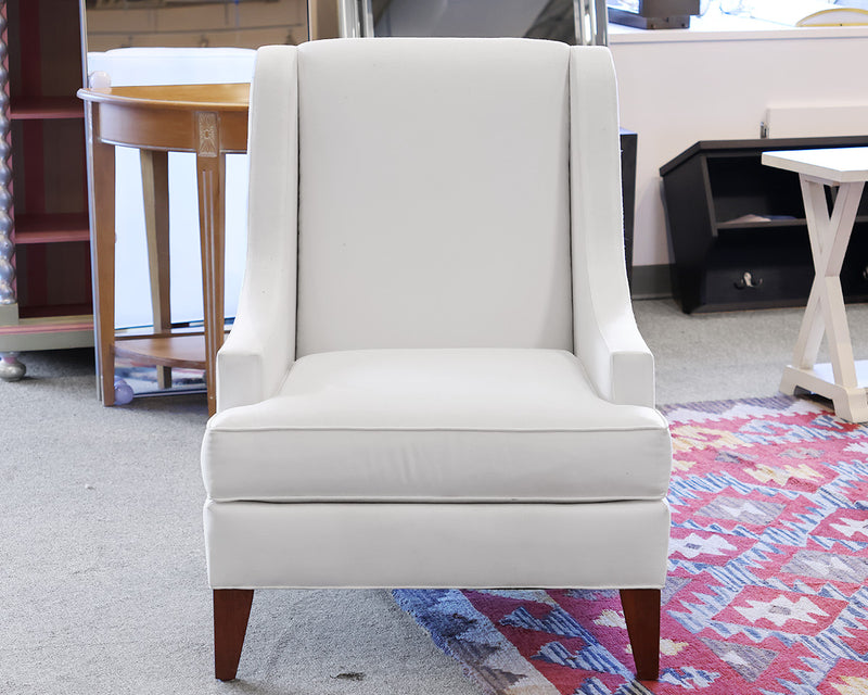 Ethan Allen Emerson Chair in White Linen