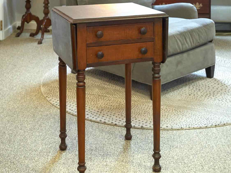 Drop Leaf Cherry Nightstand