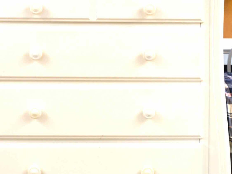 Romina Five Drawer White Chest